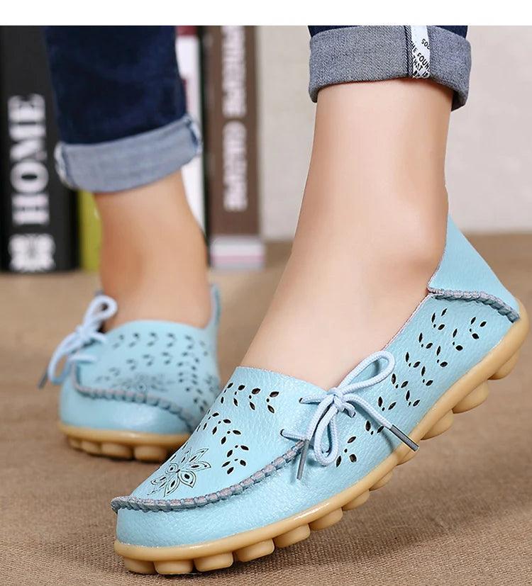 Mocassins de Couro Feminino Confortáveis