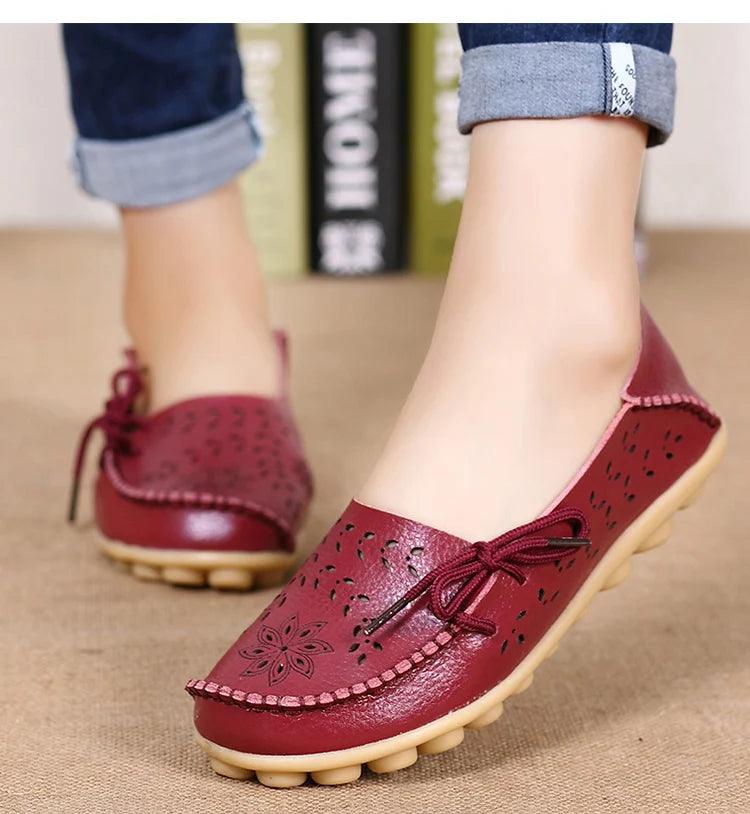 Mocassins de Couro Feminino Confortáveis