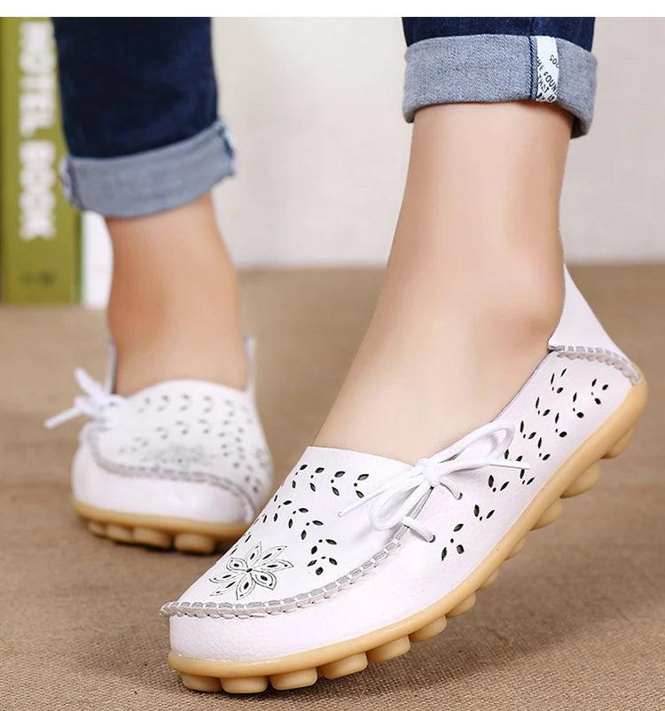 Mocassins de Couro Feminino Confortáveis