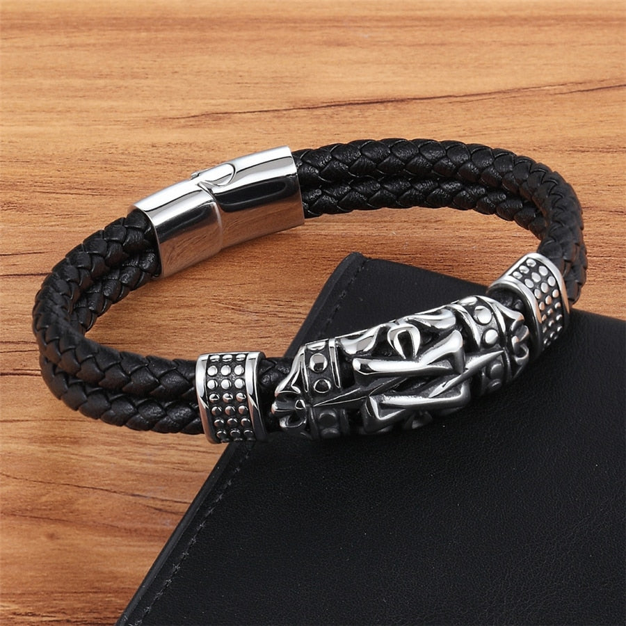 Pulseira Masculina de Couro Herbert