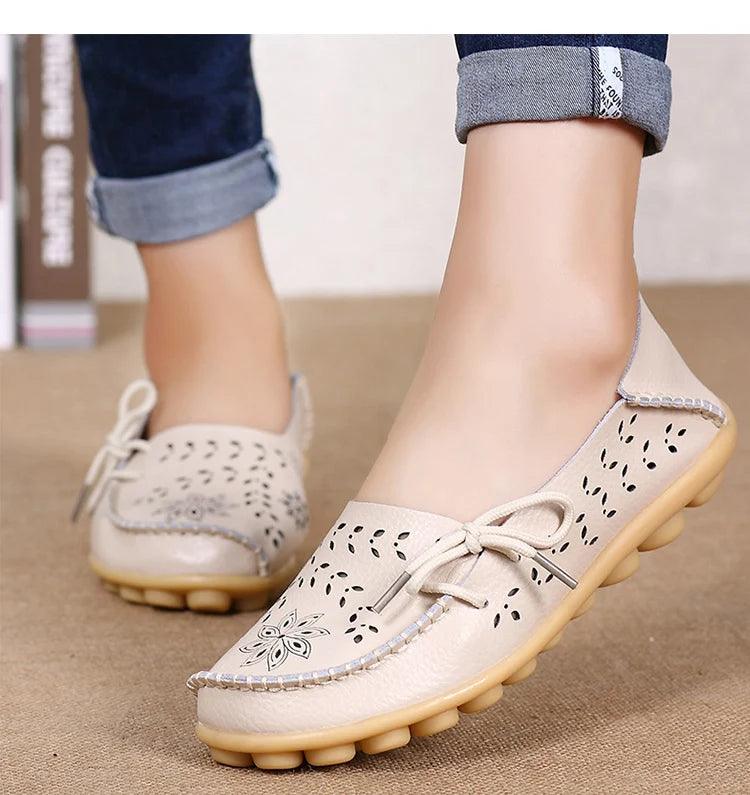 Mocassins de Couro Feminino Confortáveis