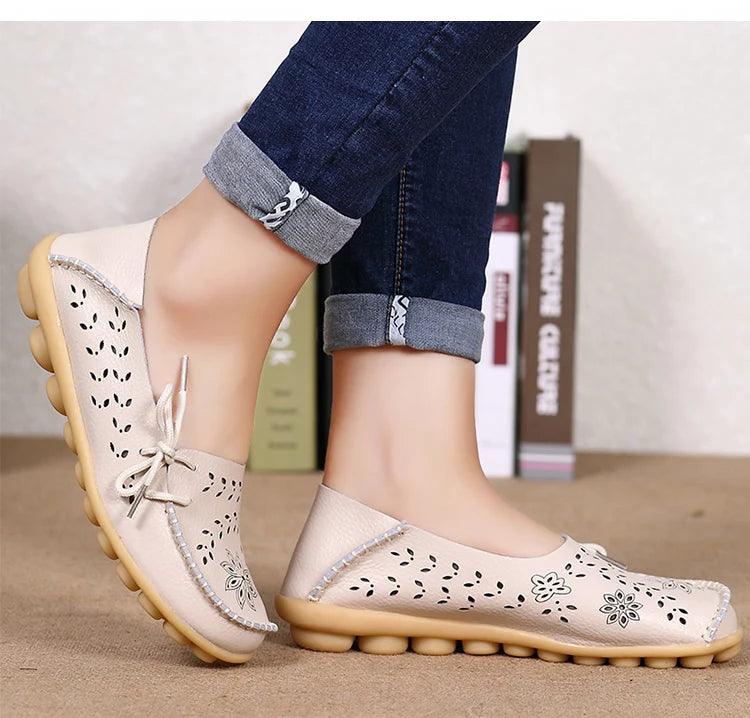 Mocassins de Couro Feminino Confortáveis