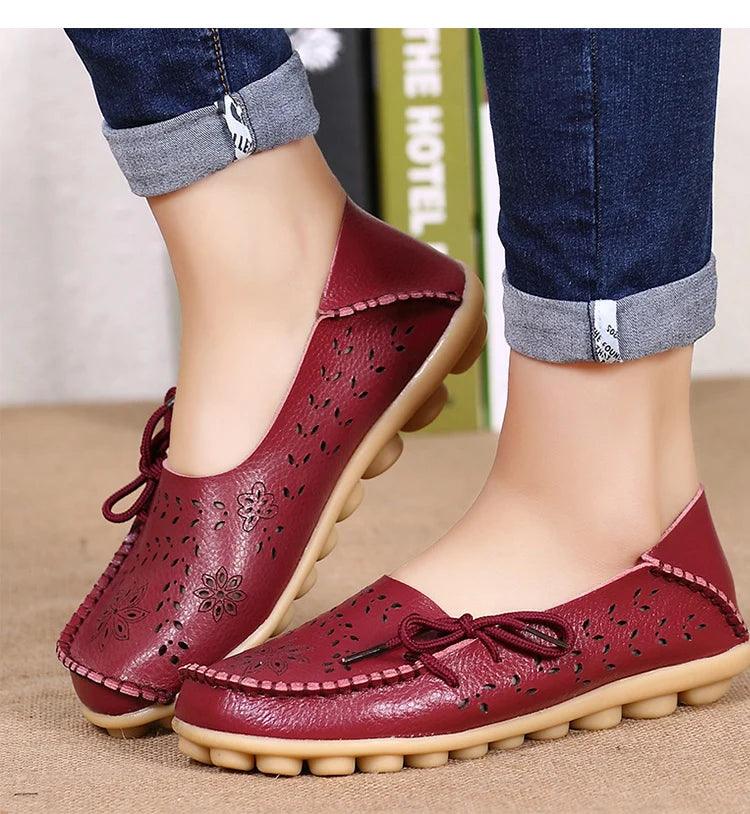 Mocassins de Couro Feminino Confortáveis
