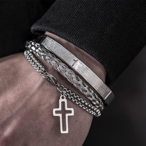 Pulseira Masculina de Luxo 3 Peças