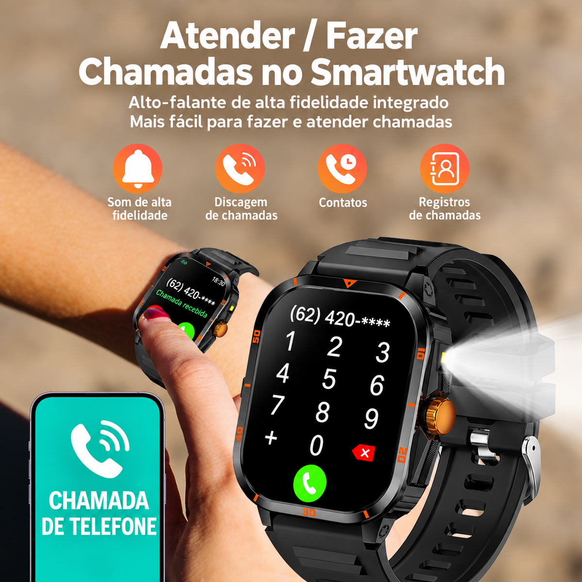 Smartwatch Masculino Esportivo Callforge