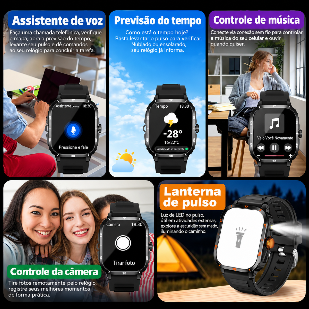 Smartwatch Masculino Esportivo Callforge