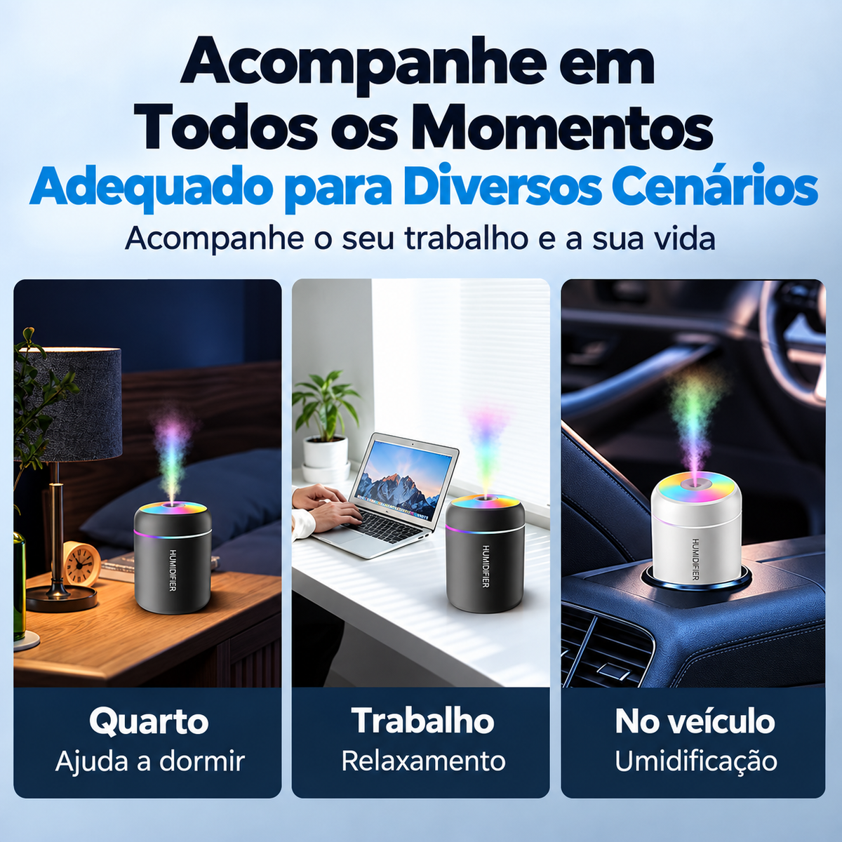 Mini Umidificador de Ar Ultrassônico USB Calyra