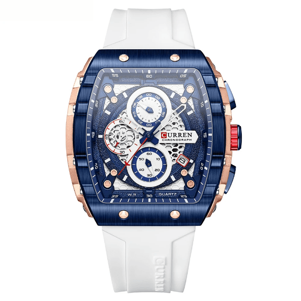 PROMOÇÃO Relógio Masculino Curren Retangular de Quartzo com Pulseira Silicone
