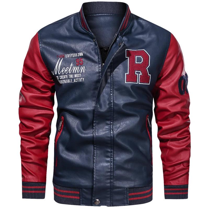 Jaqueta Masculina de Couro PU Zoom
