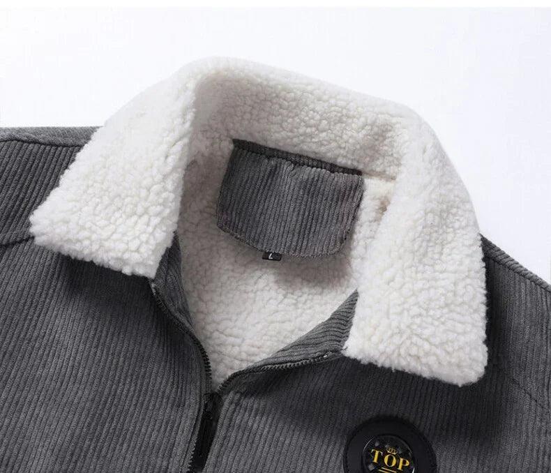 Jaqueta Masculina de Veludo Casual