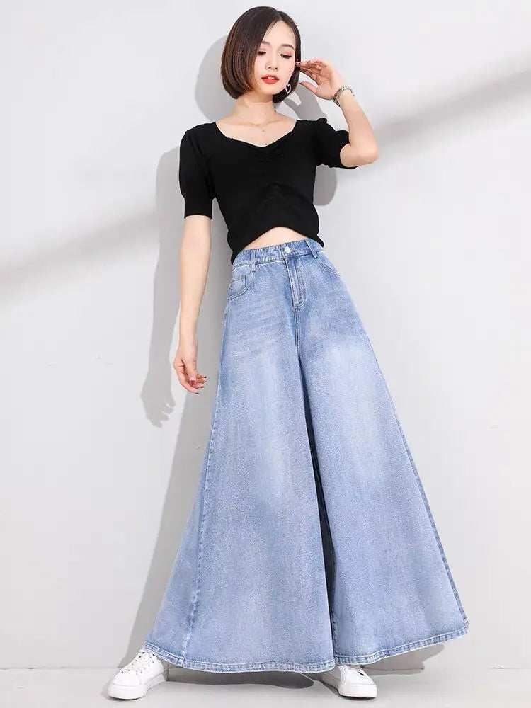 Calça Jeans Feminina Wide Leg