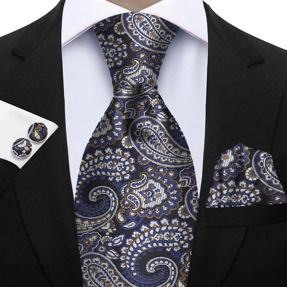 Gravata Masculina Floral Luxo de Poliéster