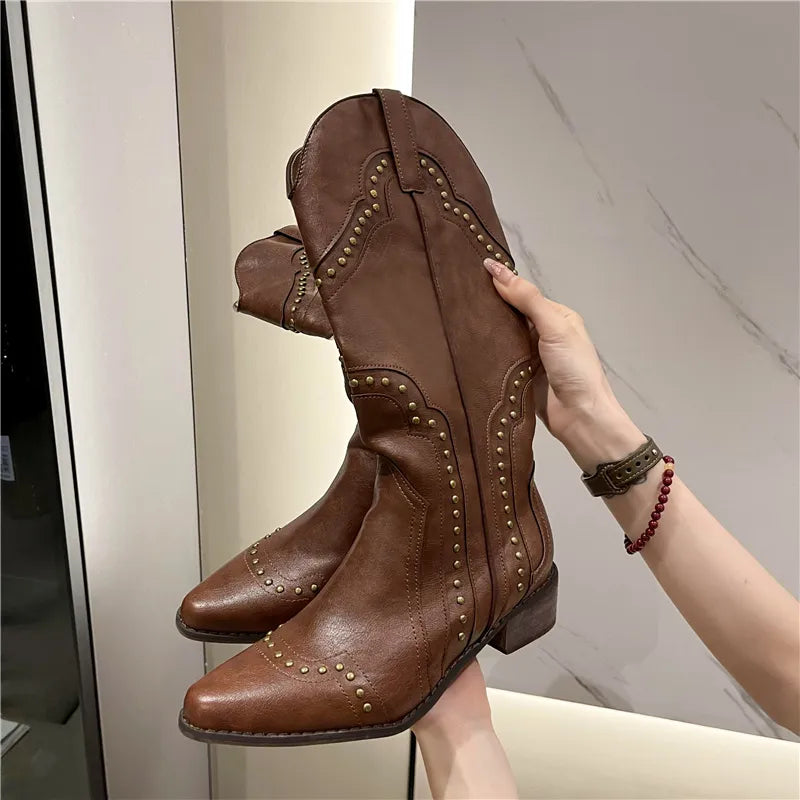 Bota Cravejadas Feminina de Luxo