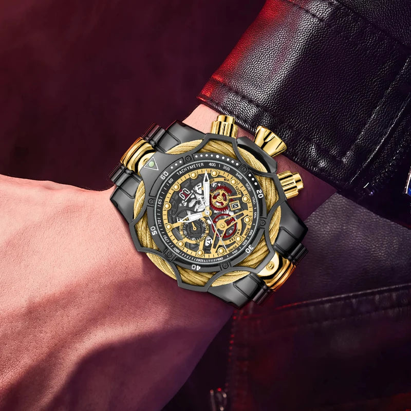 Relógio Masculino com Mostrador Grande Stylish