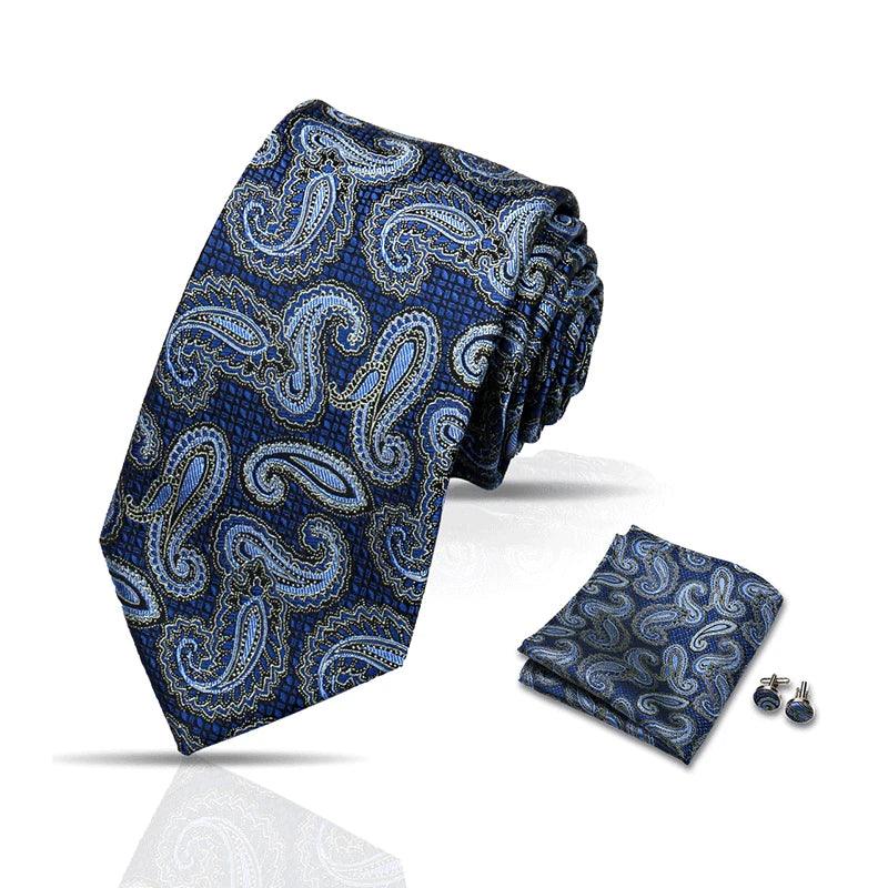 Gravata Masculina Paisley Jacquard | Elegância e Estilo