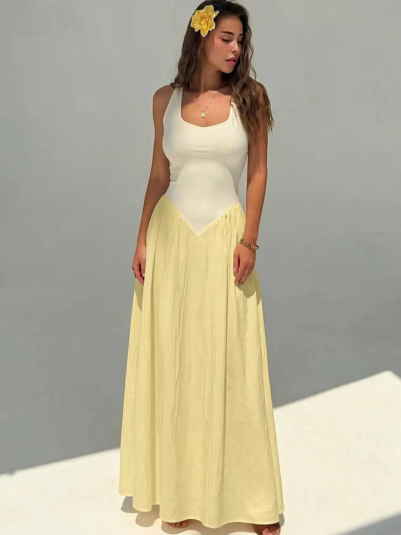 Vestido Longo Feminino Casual Costa Nua