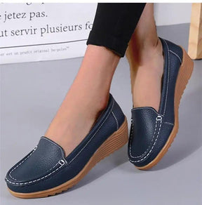 Mocassins Feminino Confortáveis em Couro Genuíno