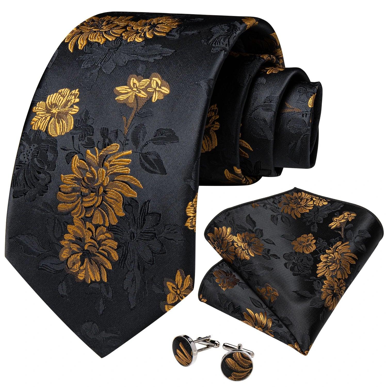Gravata Masculina Floral 8cm – Elegante em Poliéster Premium
