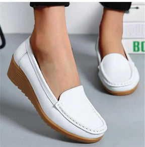 Mocassins Feminino Confortáveis em Couro Genuíno