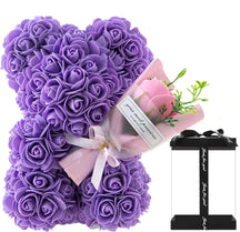 Urso de Rosas com Buquê 24cm – Presente Romântico Criativo