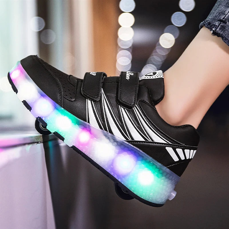 Tênis Infantil de LED com Rodinha Sneakers