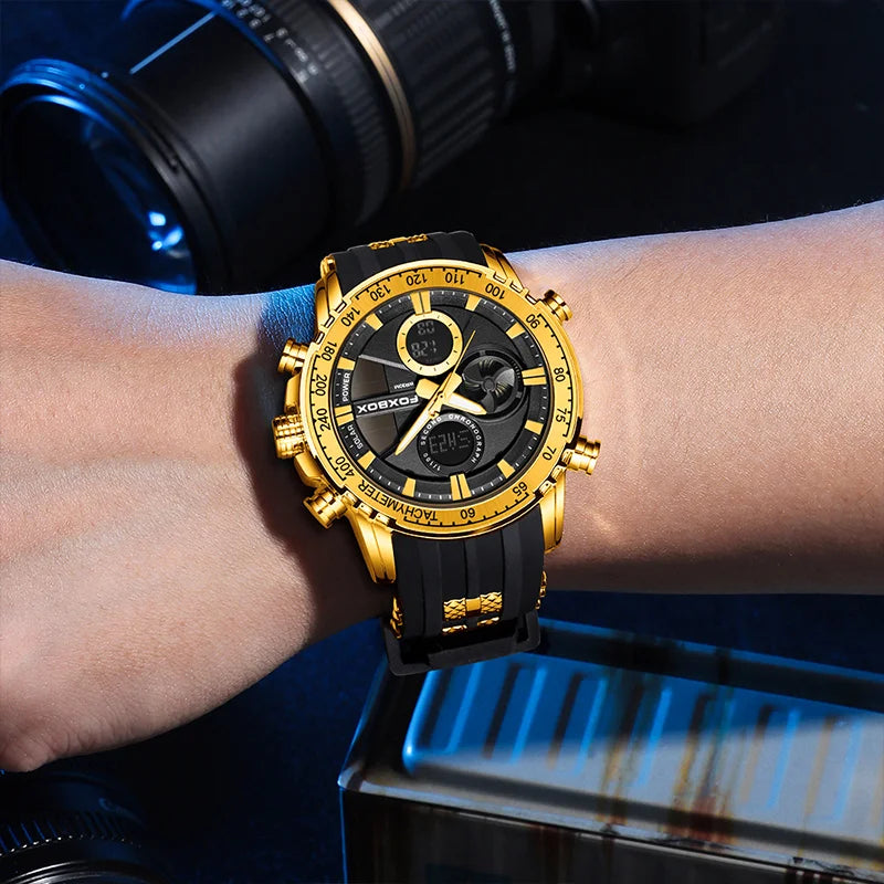 Relógio de Pulso Masculino Militar Stopwatch by Loja Bruna Modas
