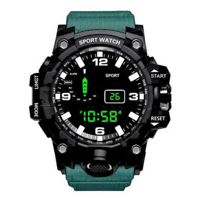 YIKAZE-Relógio desportivo militar preto masculino, relógios digitais, impermeável, contagem regressiva, data, LED, relógio de pulso eletrônico, relógio, Y12