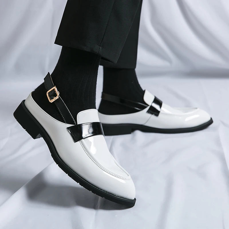 Sapato Masculino Mule Social Couro Envernizado