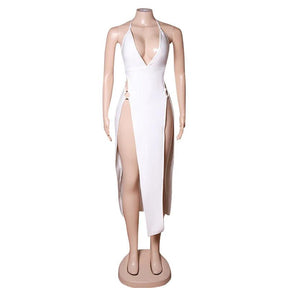 Vestido Midi Bodycon Branco Elegante e Sexy