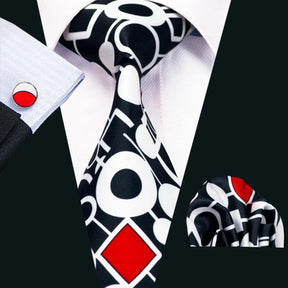 Gravata de Seda com Estampa Dourada Barry.Wang - Elegância Atemporal