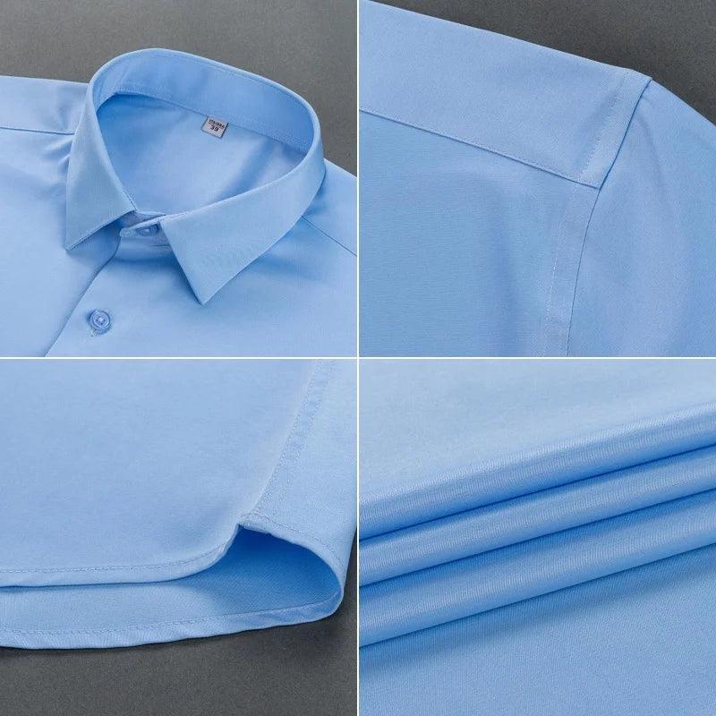 Camisa Masculina Slim Fit Antirrugas Manga Longa