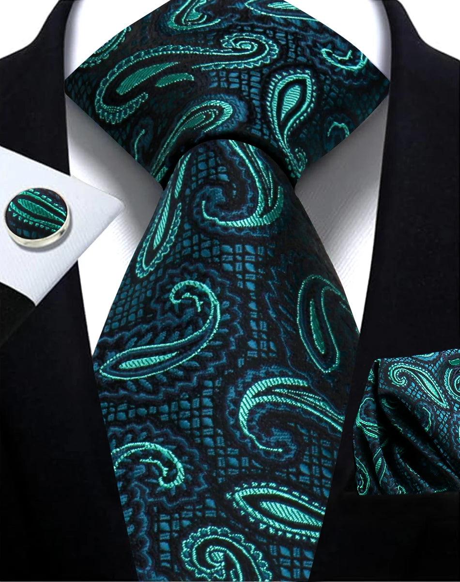 Gravata Masculina Paisley Jacquard | Elegância e Estilo