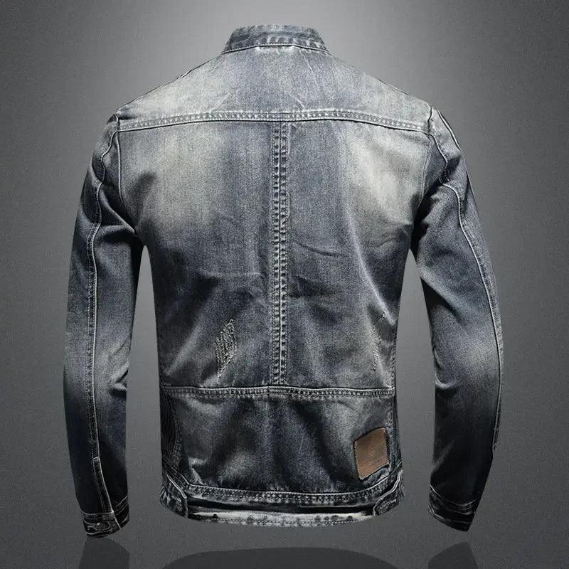 Jaqueta Masculina Jeans Gola Alta