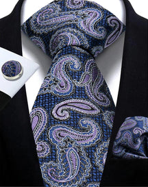 Gravata Masculina Paisley Jacquard | Elegância e Estilo