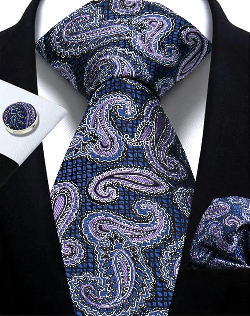 Gravata Masculina Paisley Jacquard | Elegância e Estilo