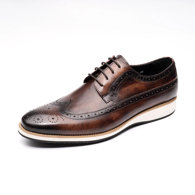 Sapato Masculino Brogue de Couro