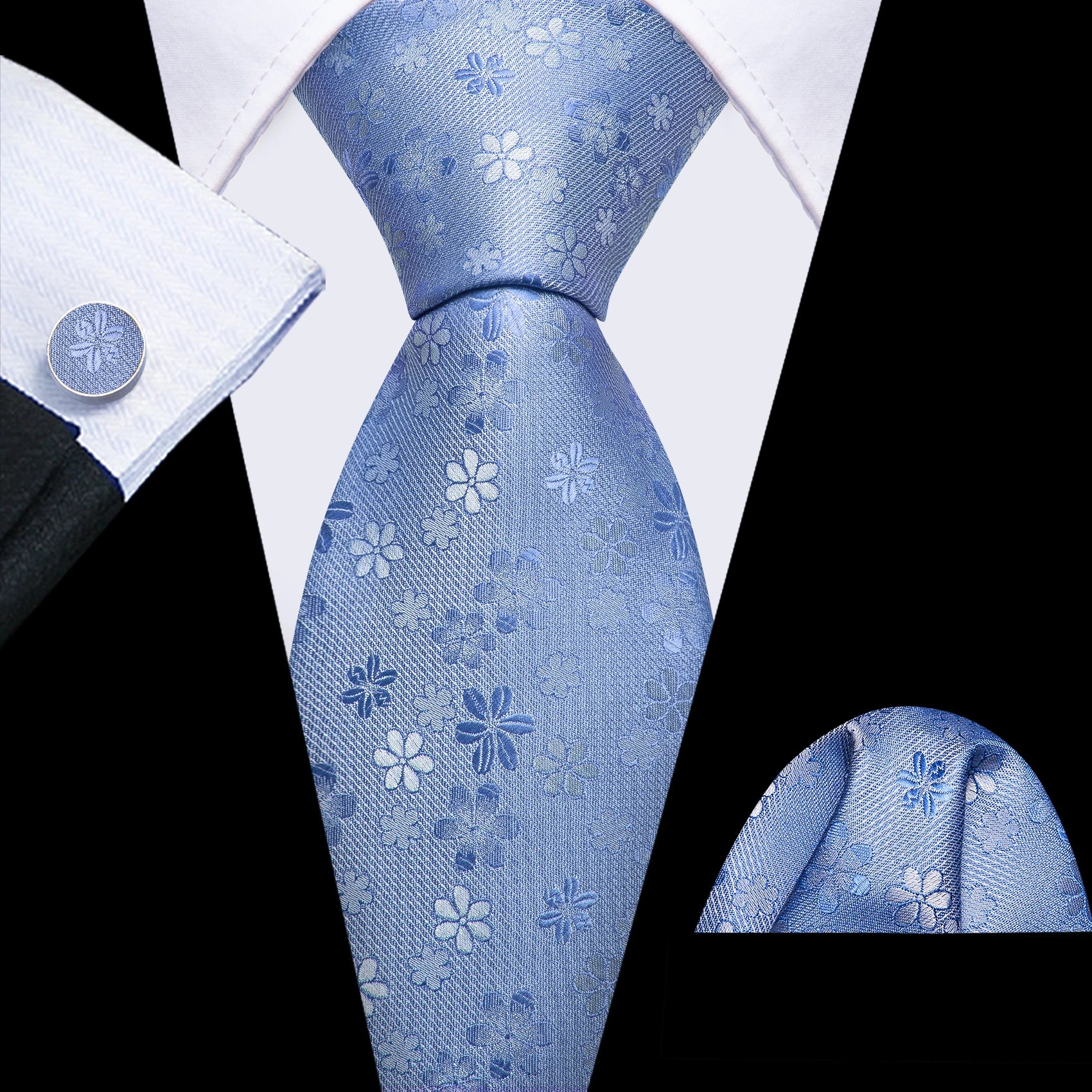Gravata Masculina de Luxo com Estampa Floral