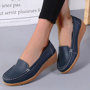 Mocassins Feminino Confortáveis em Couro Genuíno