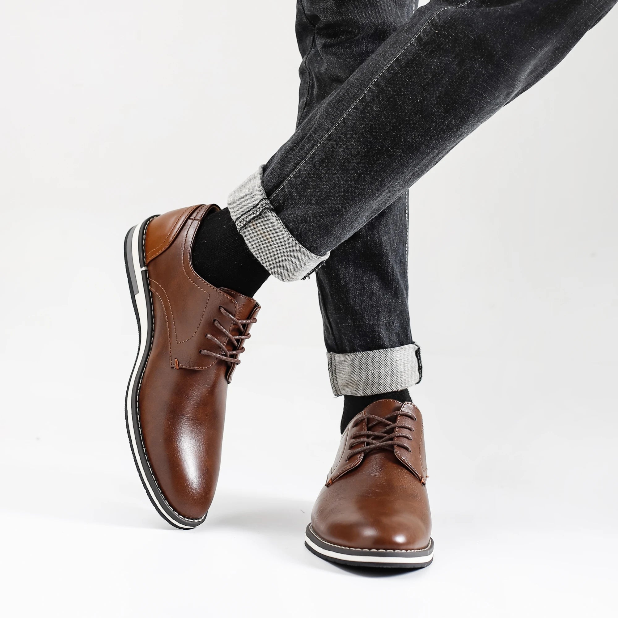 Sapato Mocassim Masculino de Couro Sintético