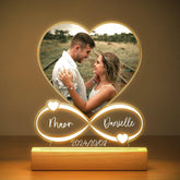 Moldura Personalizada de Foto com LED em Acrílico para Casais