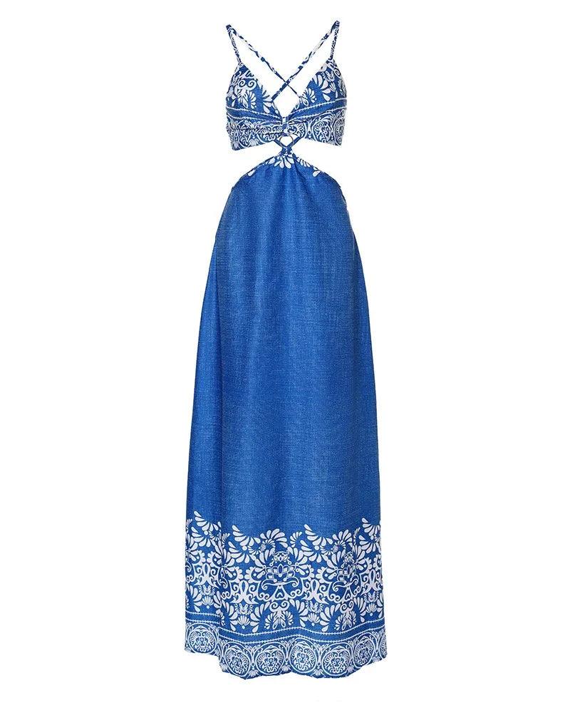 Vestido Maxi Tribal Sem Costas: Elegância e Conforto