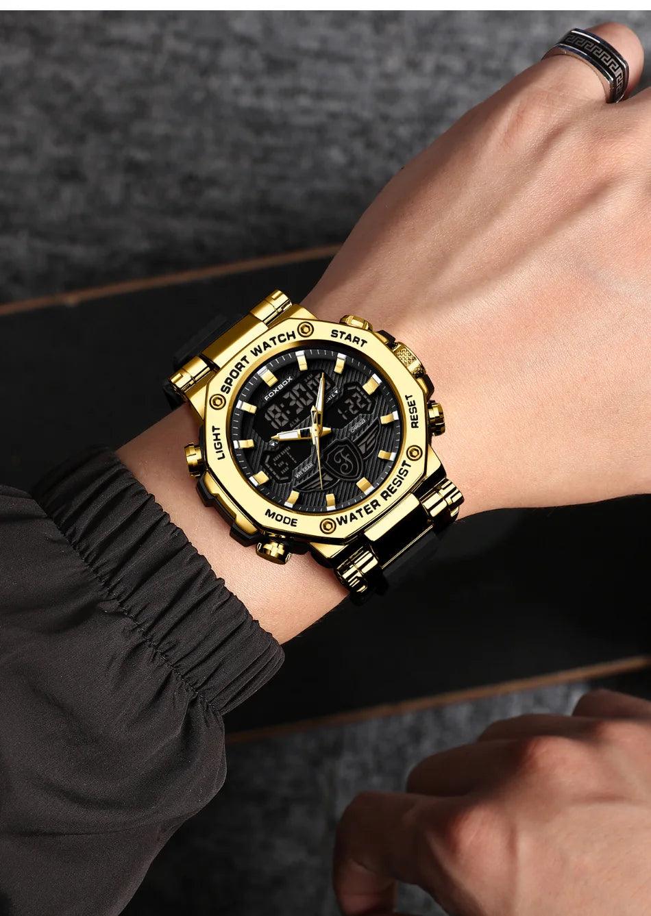 Relógio Masculino Militar Foxbox À Prova d'Água e Luminoso