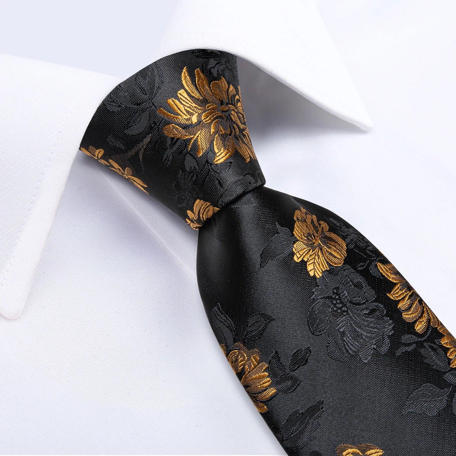 Gravata Masculina Floral 8cm – Elegante em Poliéster Premium