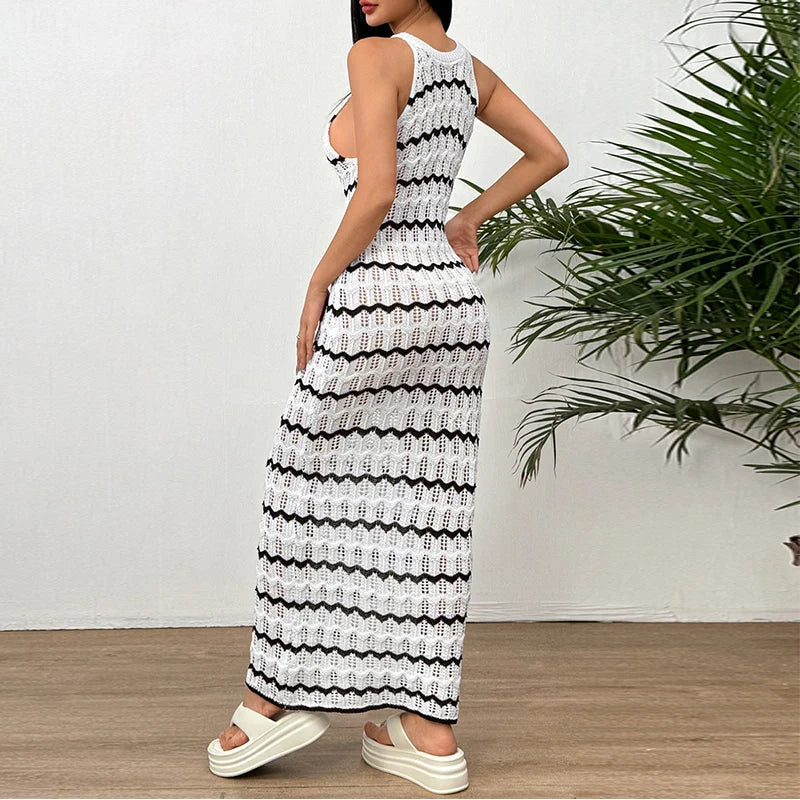 Vestido Longo Feminino Casual em Tricô by Loja Bruna Modas
