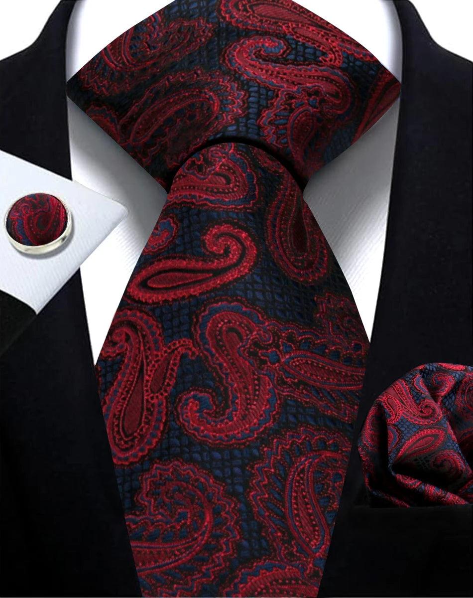 Gravata Masculina Paisley Jacquard | Elegância e Estilo