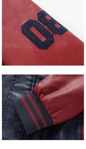 Jaqueta Masculina de Couro PU Zoom