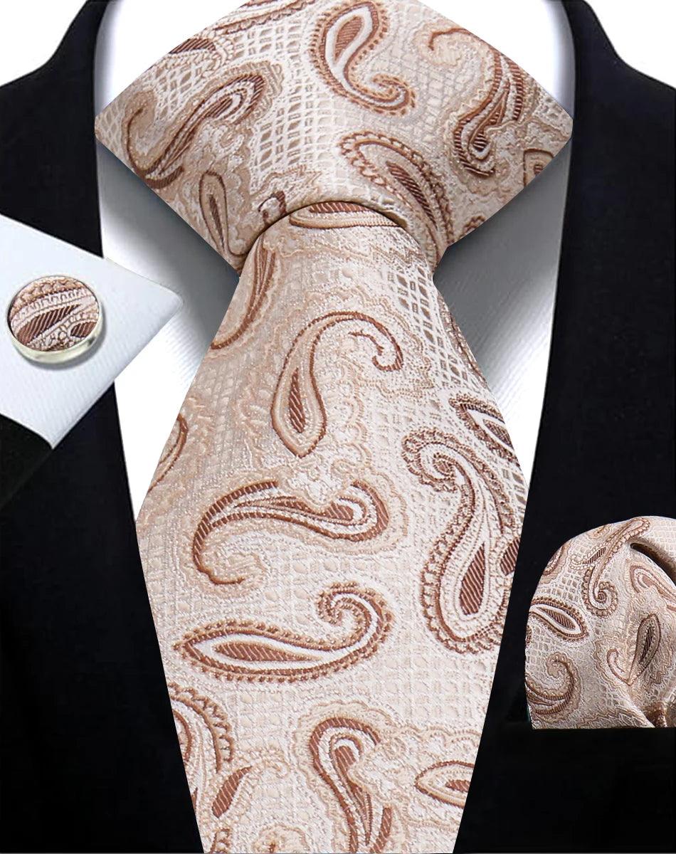 Gravata Masculina Paisley Jacquard | Elegância e Estilo
