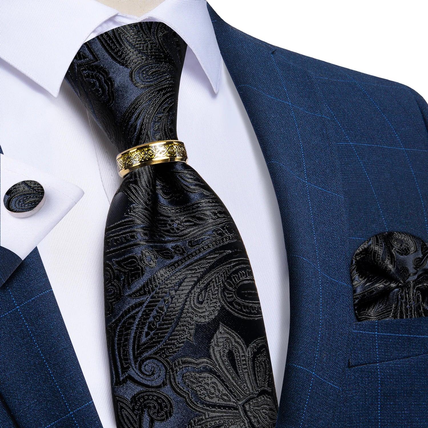 Gravata Masculina Floral 8cm – Elegante em Poliéster Premium