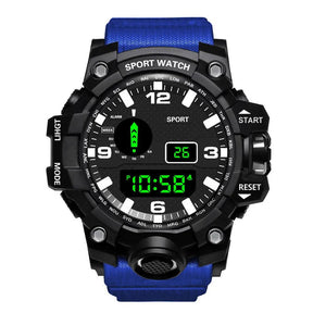 YIKAZE-Relógio desportivo militar preto masculino, relógios digitais, impermeável, contagem regressiva, data, LED, relógio de pulso eletrônico, relógio, Y12