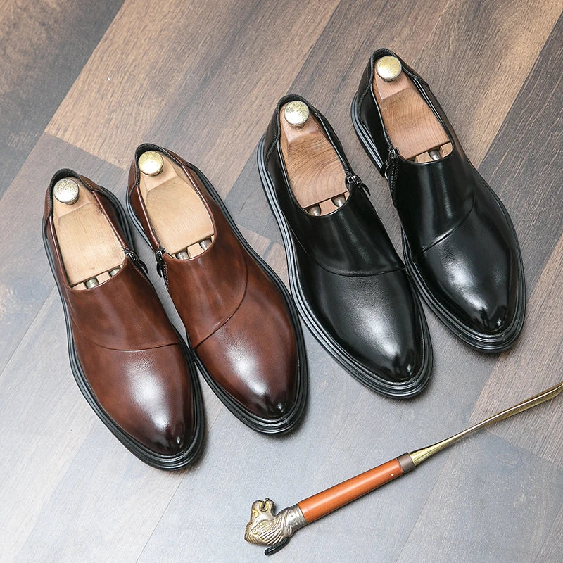 Sapato Social Masculino de Couro PU Estilo Yuppie